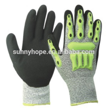 HPPE Nitrile sandy TPR gloves for impact